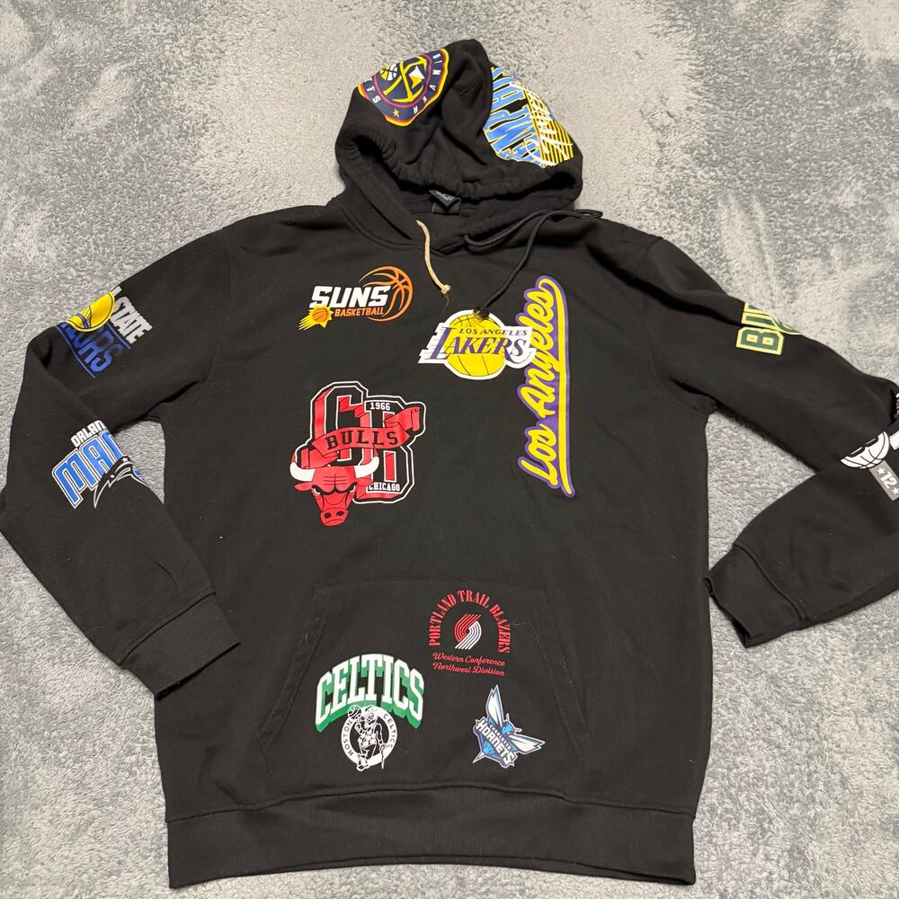 NBA Ultra Game Basketball Team Logos Hoodie Large All Over Print Sweatshirt